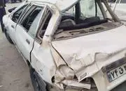 ماشین تصادفی اسقاطی سوخته دوتیکه